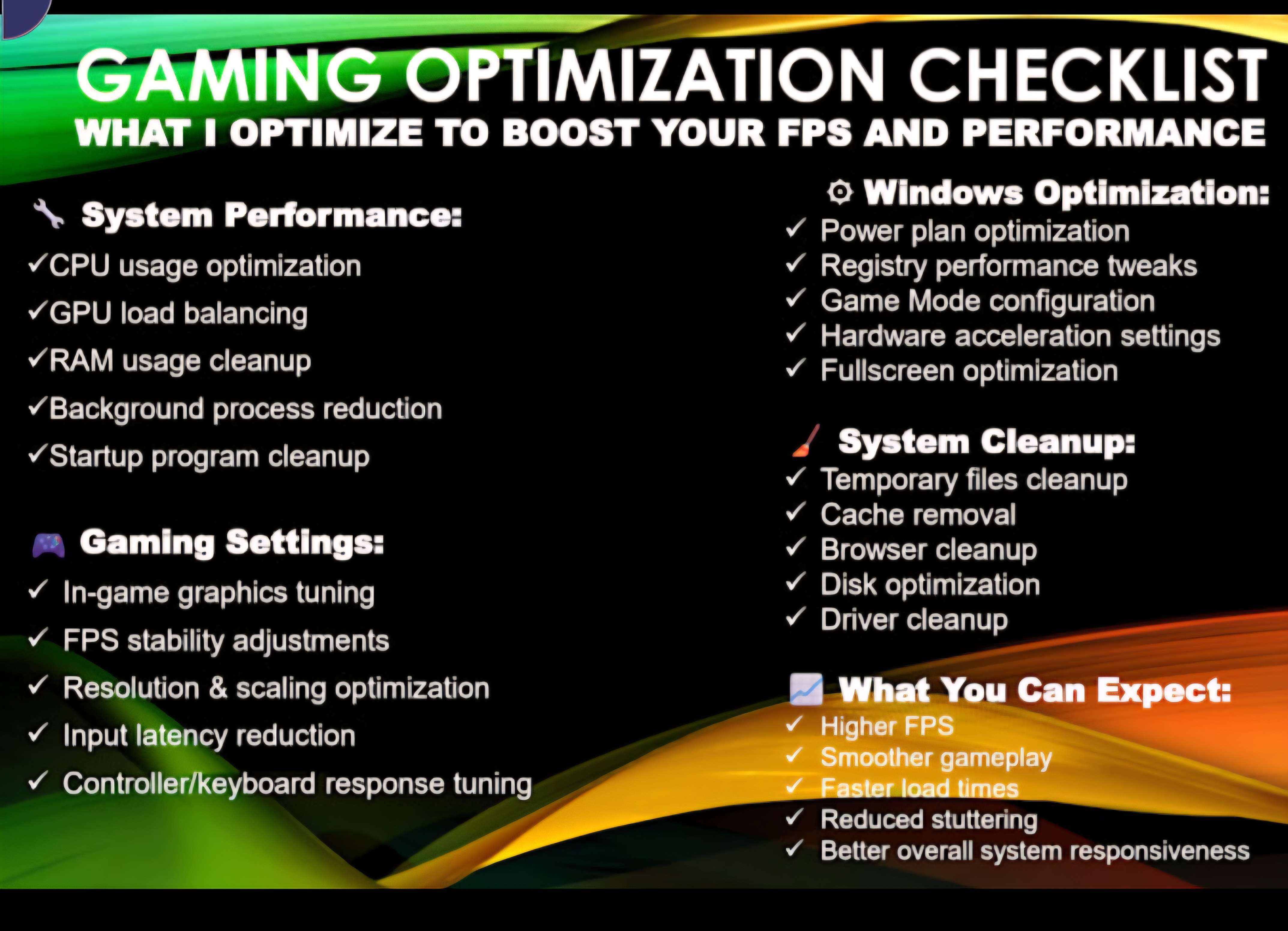 GamingOptimizationChecklist